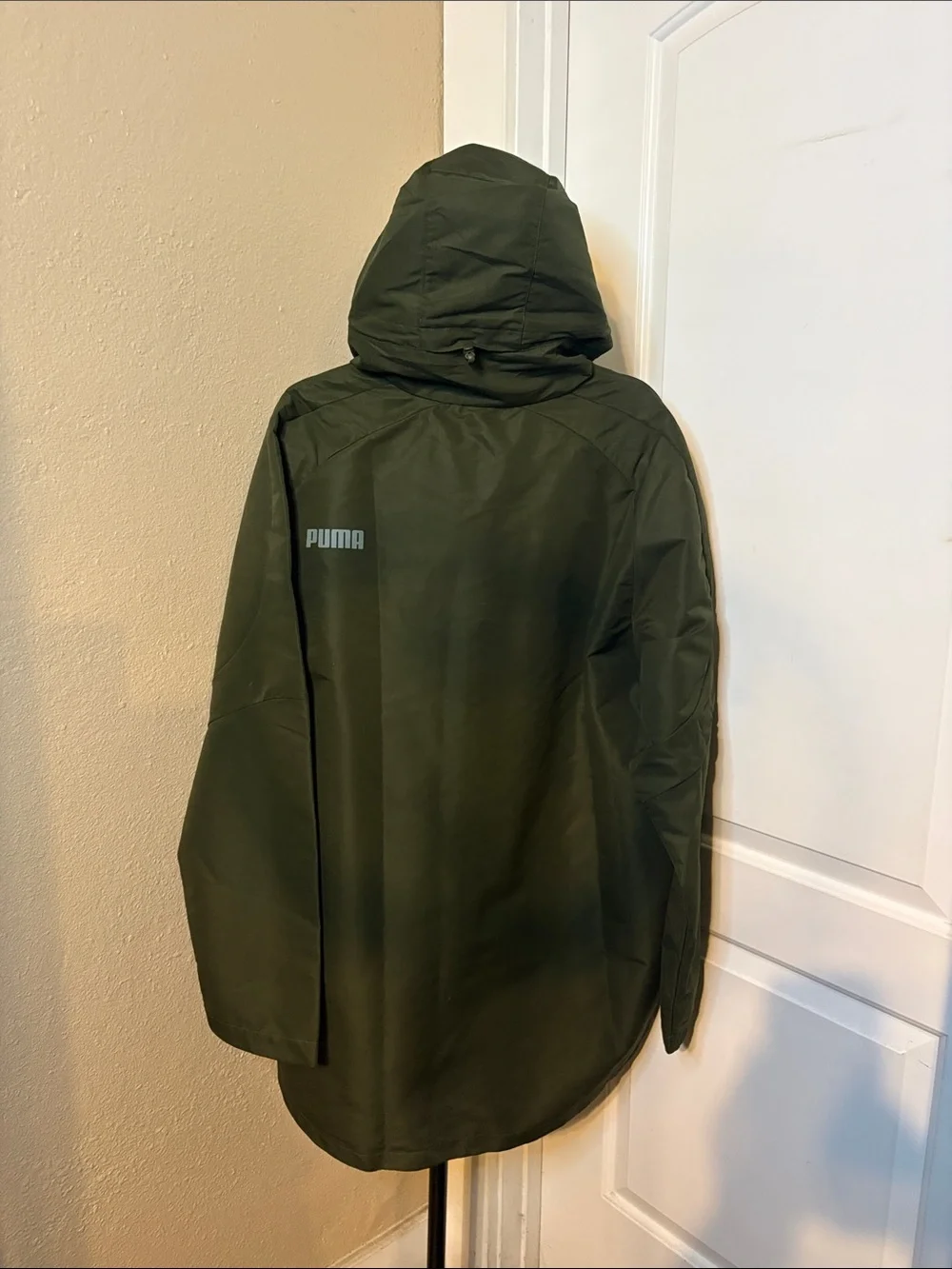 Puma Olive Green Hooded Performance Jacket